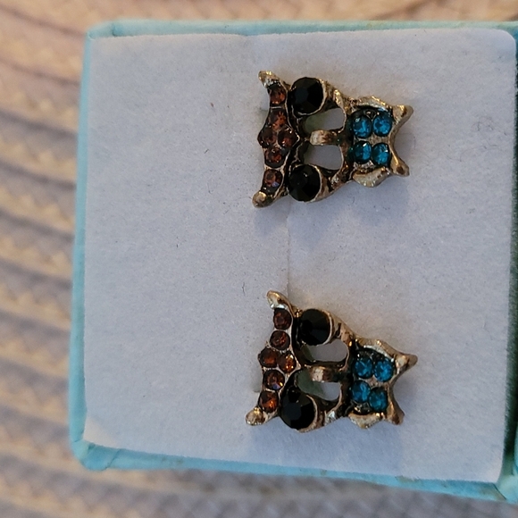 Stud earrings mini owls - Picture 2 of 3